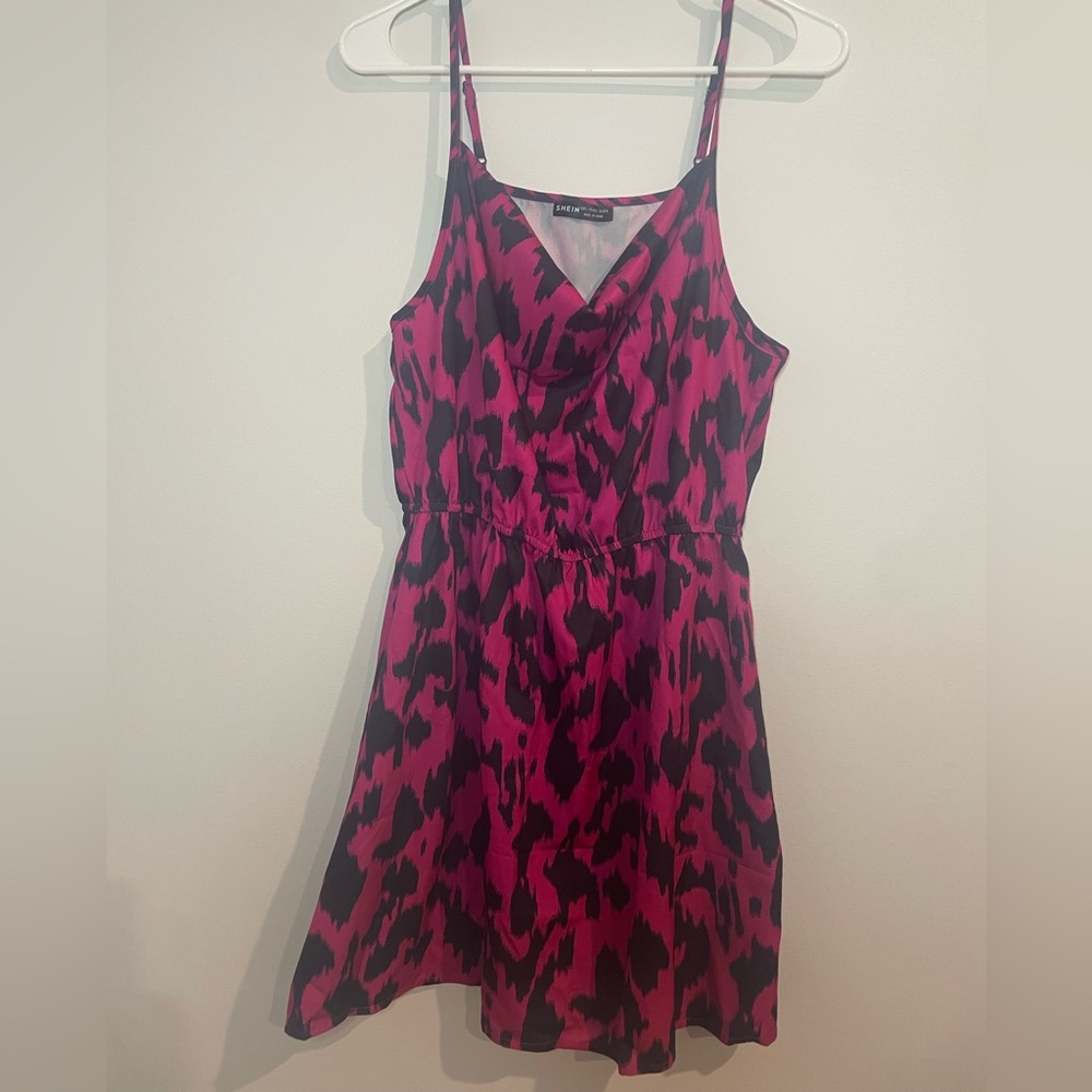 PINK LEOPARD PRINT DRESS